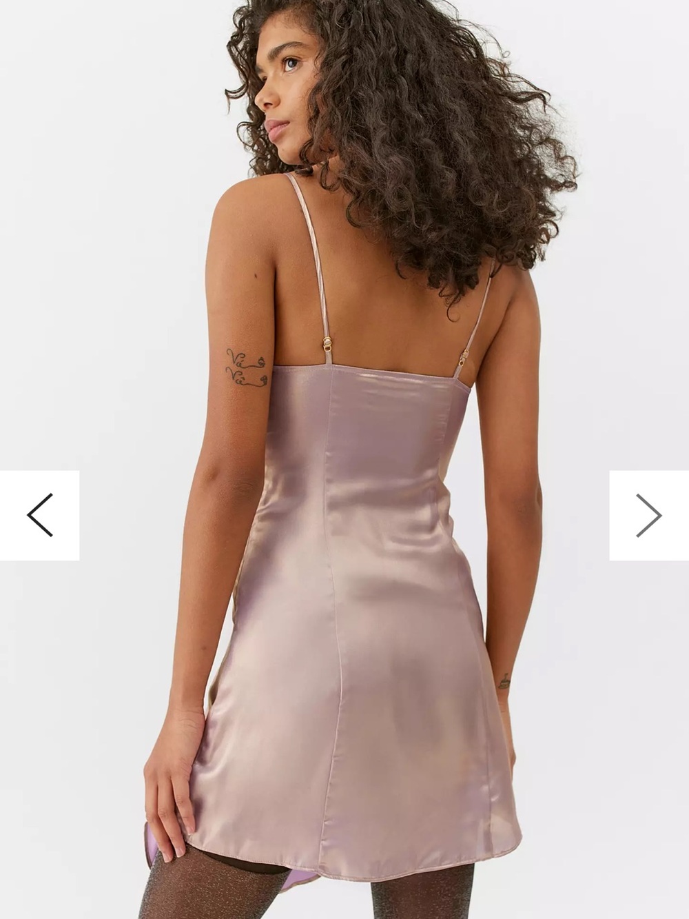 Urban Outfitters Mallory Metallic Asymmetrical Slip Dress - Picture 4 of 10